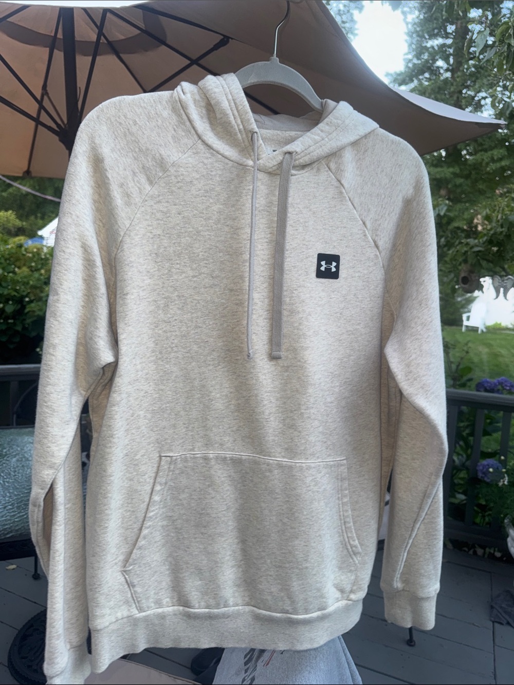 Under Armour Men's Heather Beige Pullover Hoodie